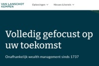 VanLanschotKempen website websitetekstschrijver project victor