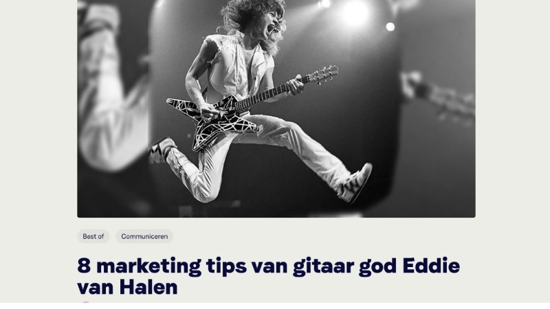Voicebooking blog Eddie van Halen blogschrijver